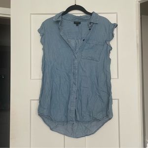 Who What Wear Chambray Denim Shirt Size Medium